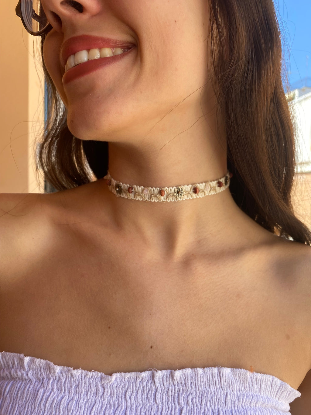 Choker ivory meadow
