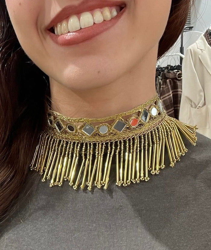 Choker Flecos Dorados