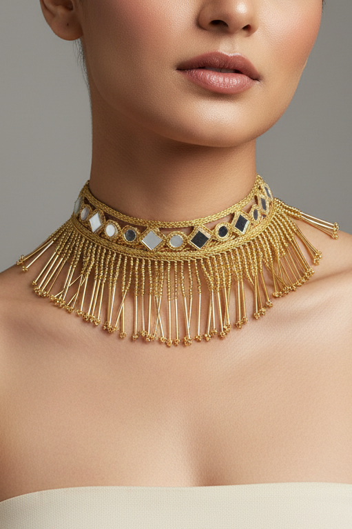 Choker Flecos Dorados
