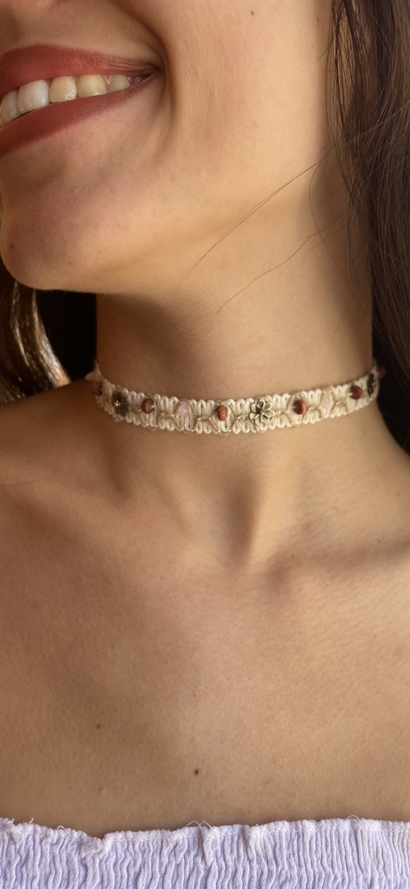 Choker ivory meadow