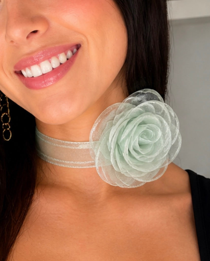 Choker Rosa de Agua