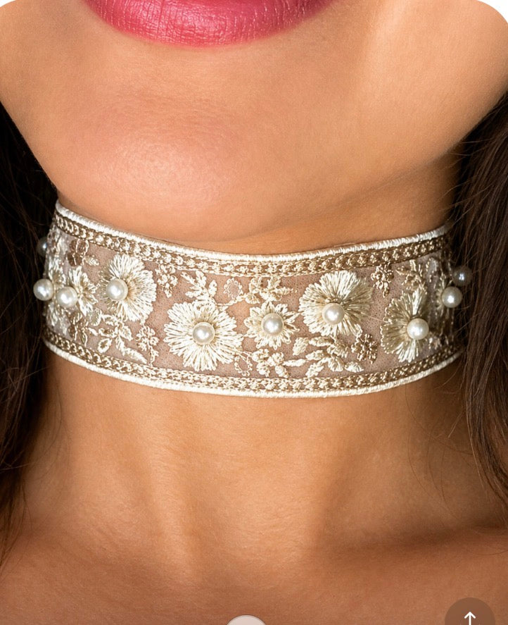 Choker Perla Vintage