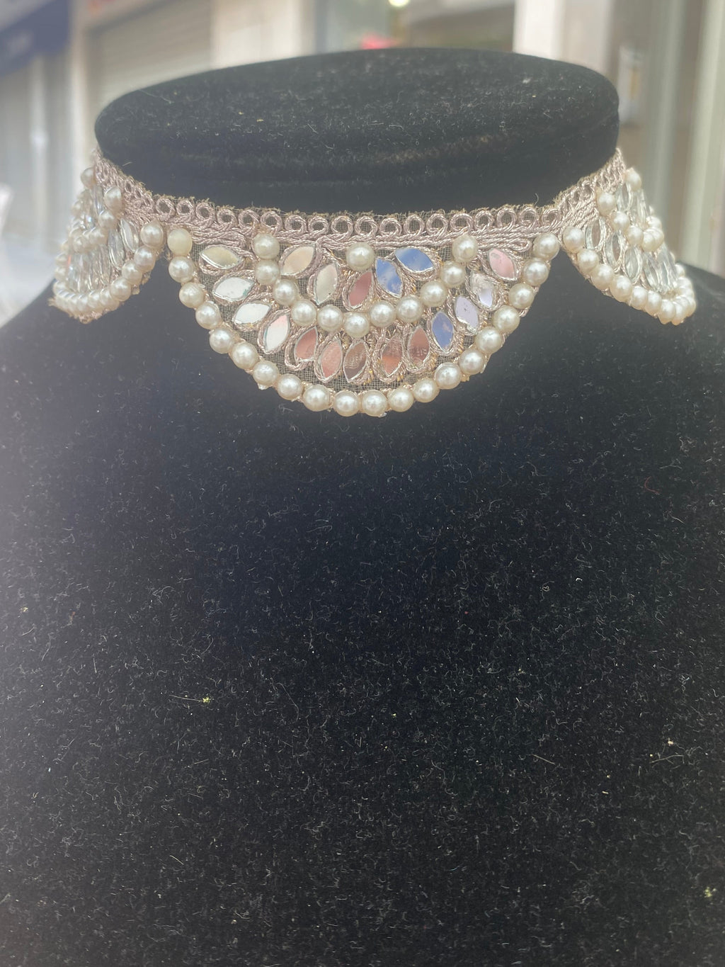 Choker Perla Espejo